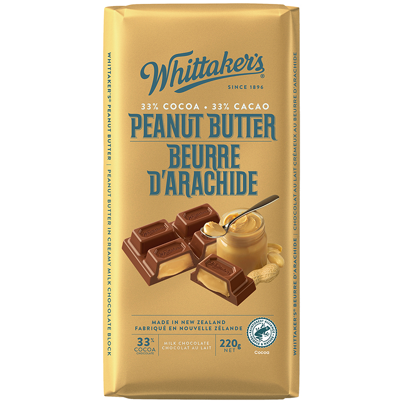 Whittaker's Milk Chocolate - Peanut Butter - 220g