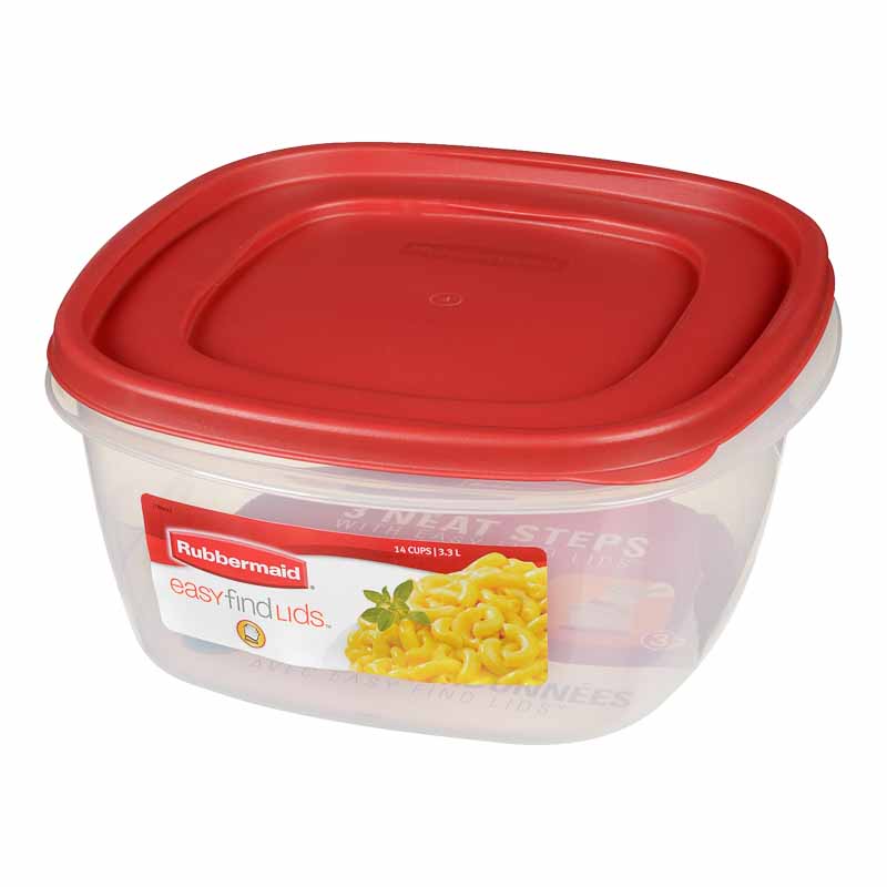 Rubbermaid Easy Find Lids Food Container - Square - 3.3L