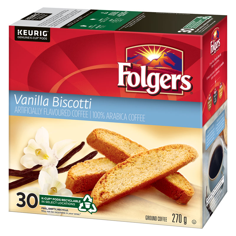 Folgers K-Cup Coffee - Vanilla Biscotti - 30s