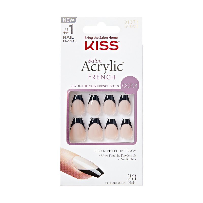 KISS Salon Acrylic French Color False Nails Kit