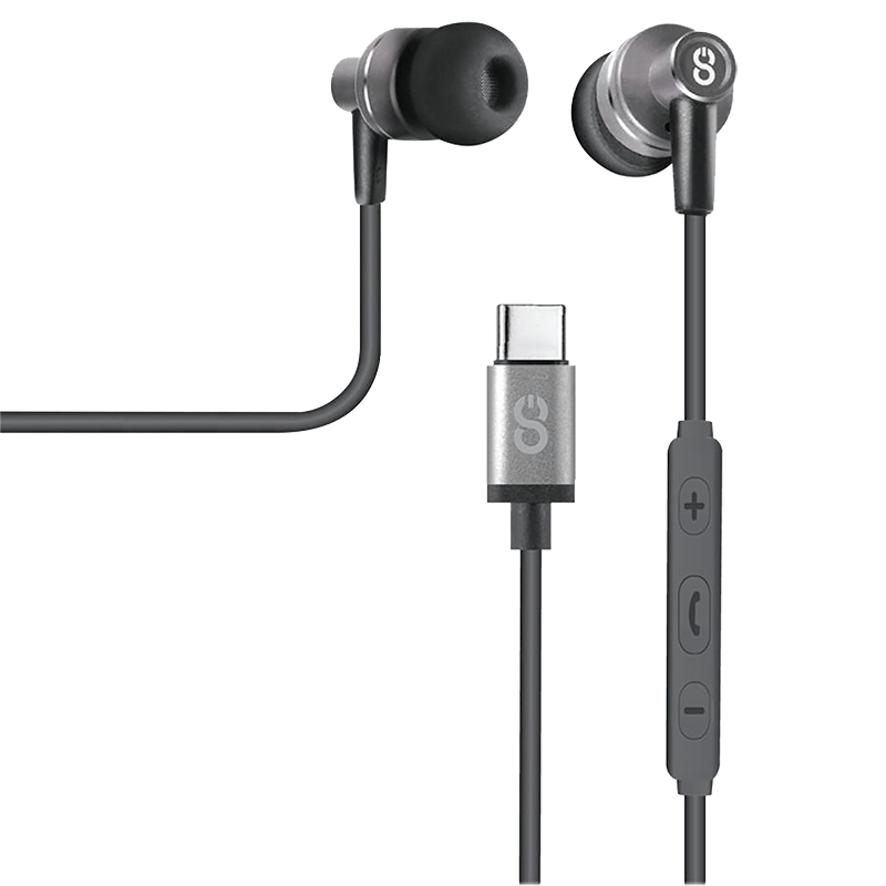 Logiix tuneFREQS USB-C In-Ear Headphones - Grey - LGX13164