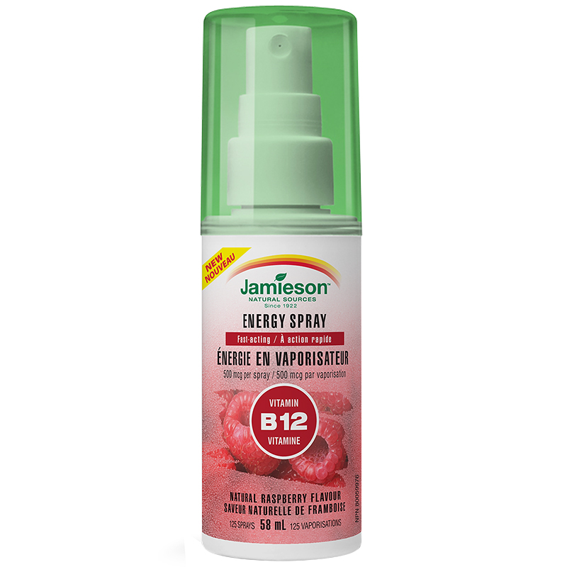 Jamieson Energy Spray Vitamin B12 - Raspberry - 58ml