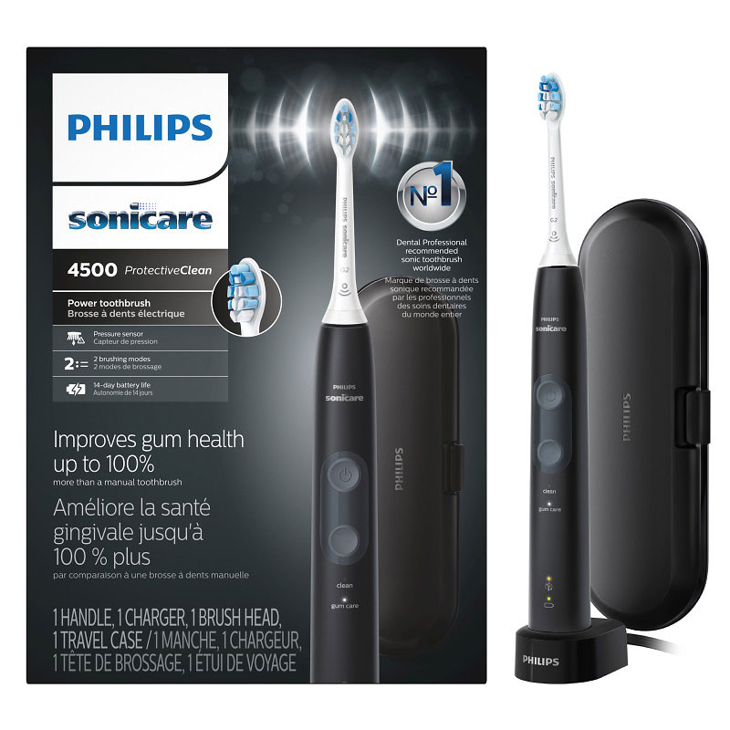 Philips Sonicare 4500 Protective Clean Electric Tooth Brush - Black - HX6820/60