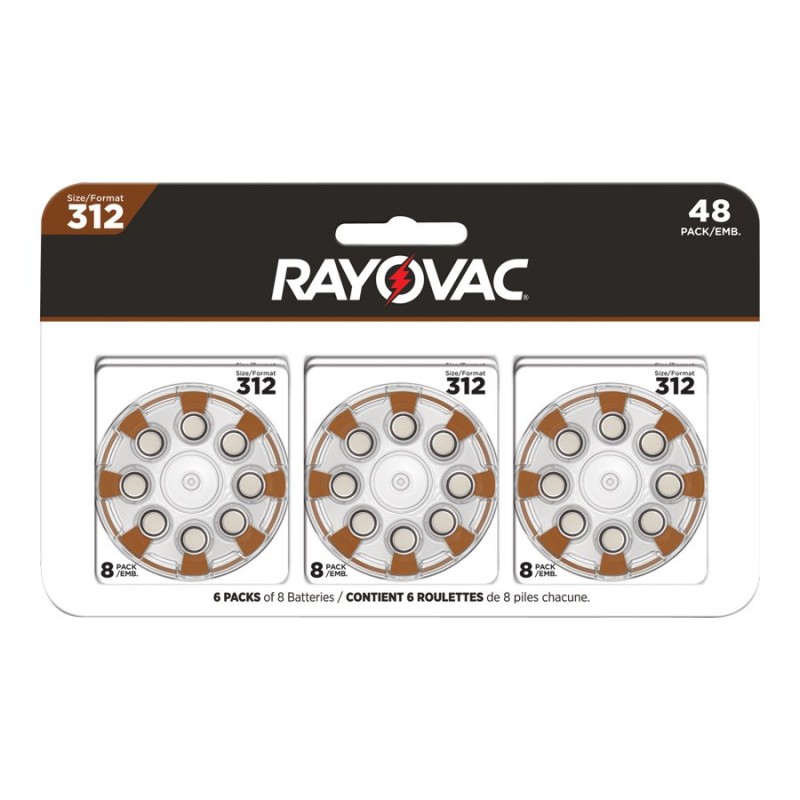 Rayovac Size 312 Hearing Aid Batteries - 48pk - L312ZA-48ZMCDN
