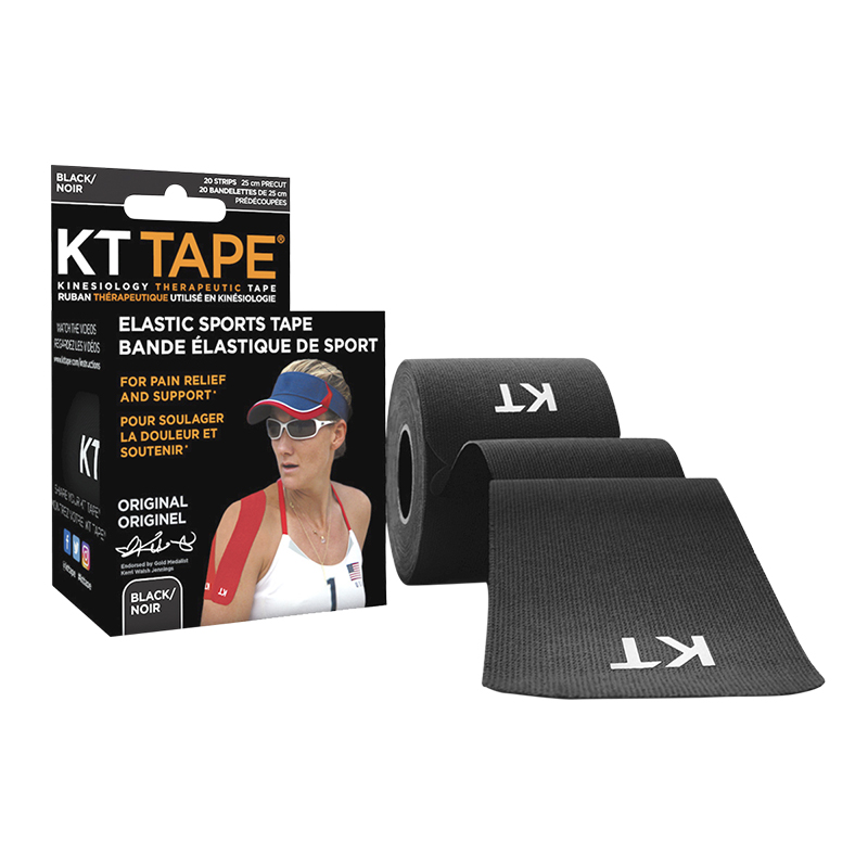KT Tape Elastic Sports Tape - Original - Black - 20s