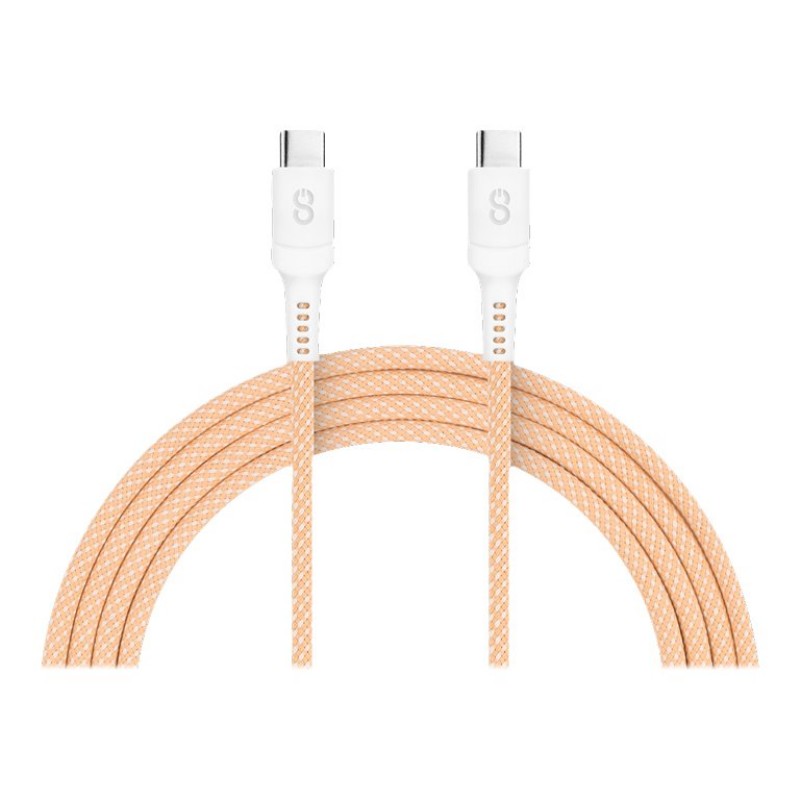 LOGiiX VIBRANCE Connect USB-C to USB-C Cable - Orange - 1.5m