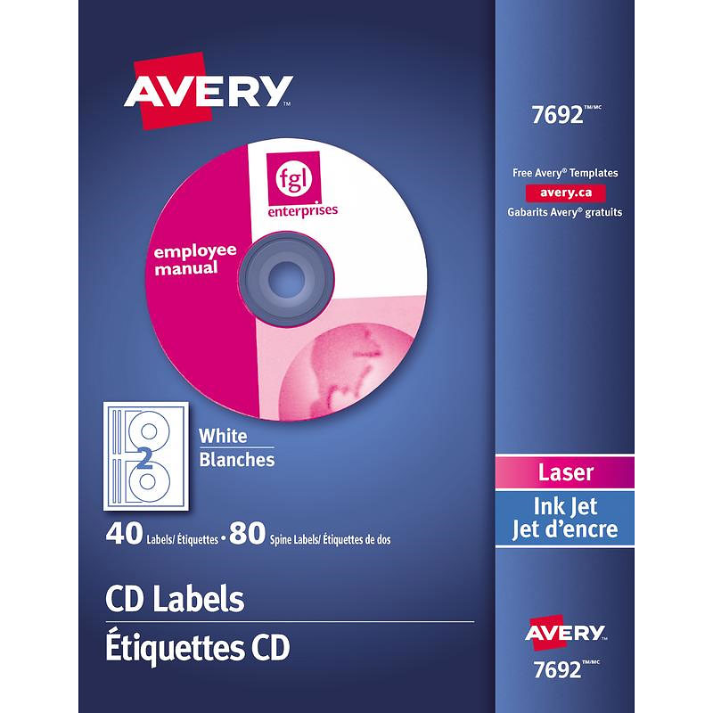 Avery CD Labels - White - 40's - 7692