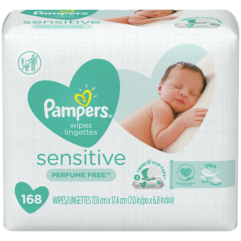 Pampers Wipes Sensitive - 168's