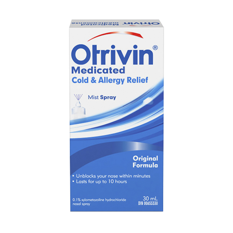 Otrivin Medicated Cold & Allergy Relief Mist Spray - 30ml