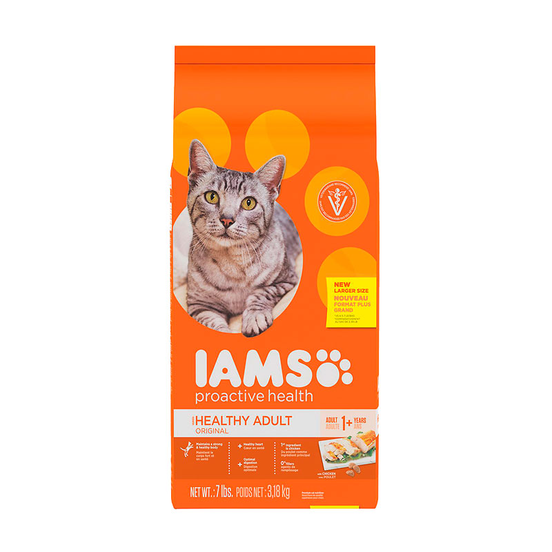 Iams Adult ProActive Cat Food - Original - 7lbs