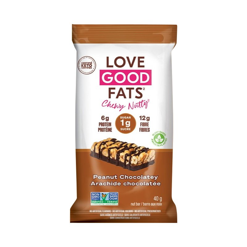 Love Good Fats Chewy-Nutty Bar - Peanut Chocolatey - 40g