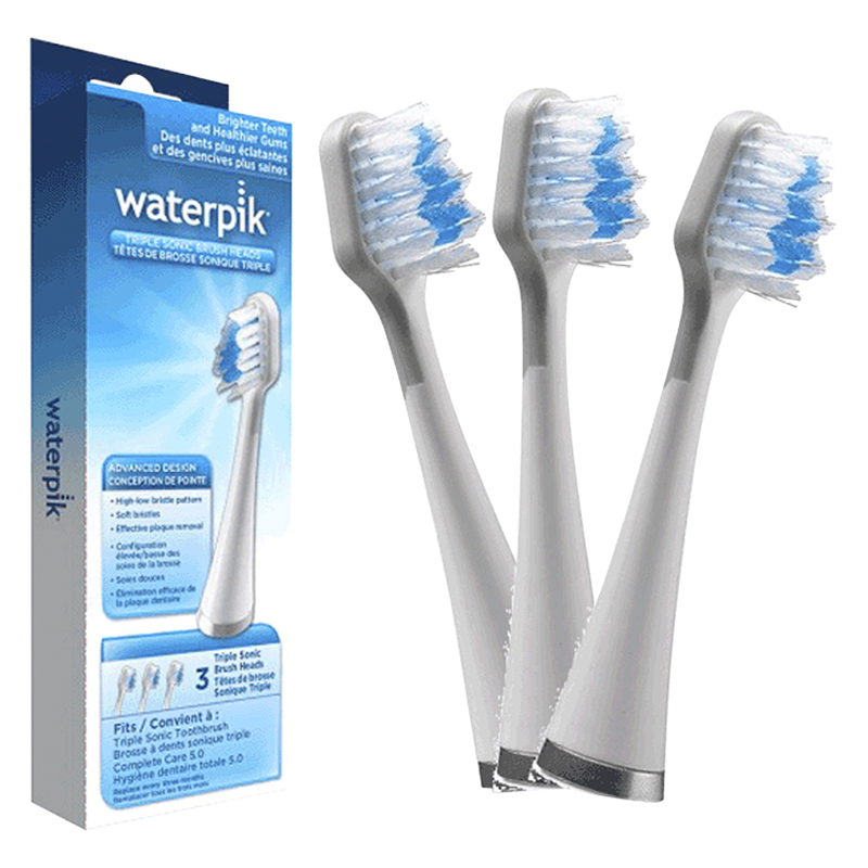 Waterpik Triple Sonic Brush Heads - STRB-3DEW - 3s