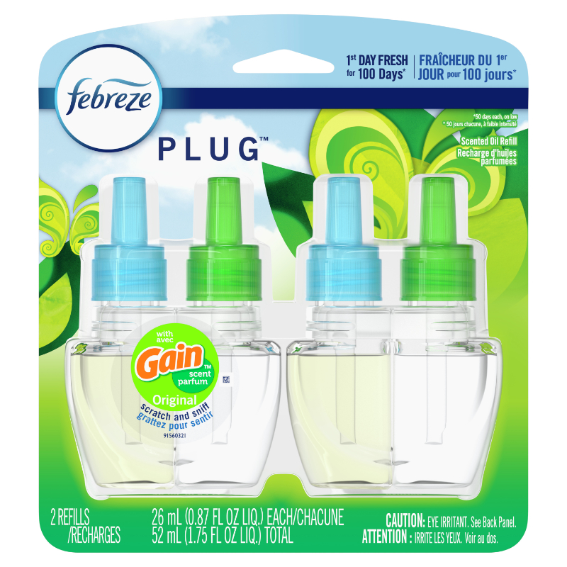 Febreze Plug Refill Gain Air Freshener - Original - 2 pack