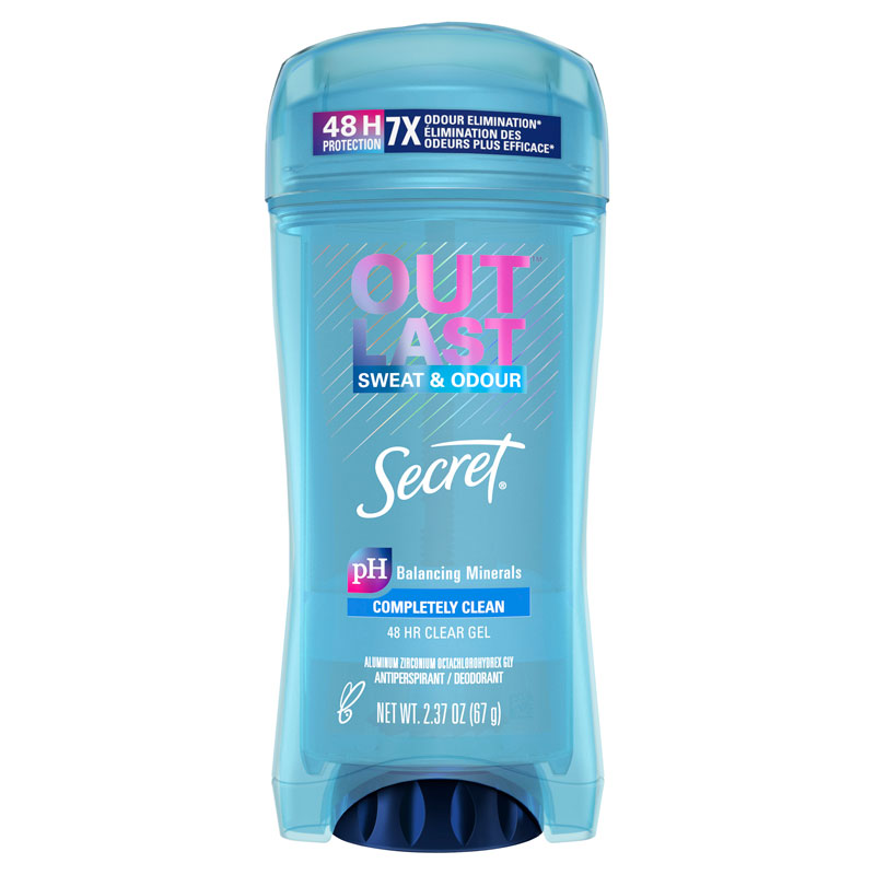 Secret Outlast Sweat & Odour Clear Gel Antiperspirant - Completely Clean - 73g