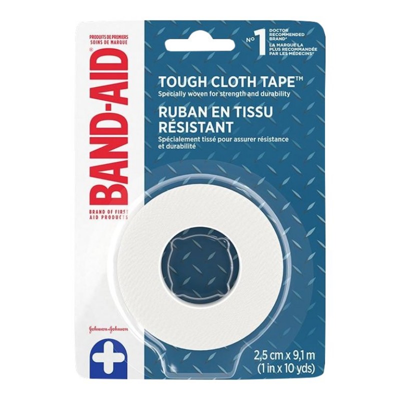 BAND-AID Tough Cloth Tape - 2.5 cm x 9.1 m