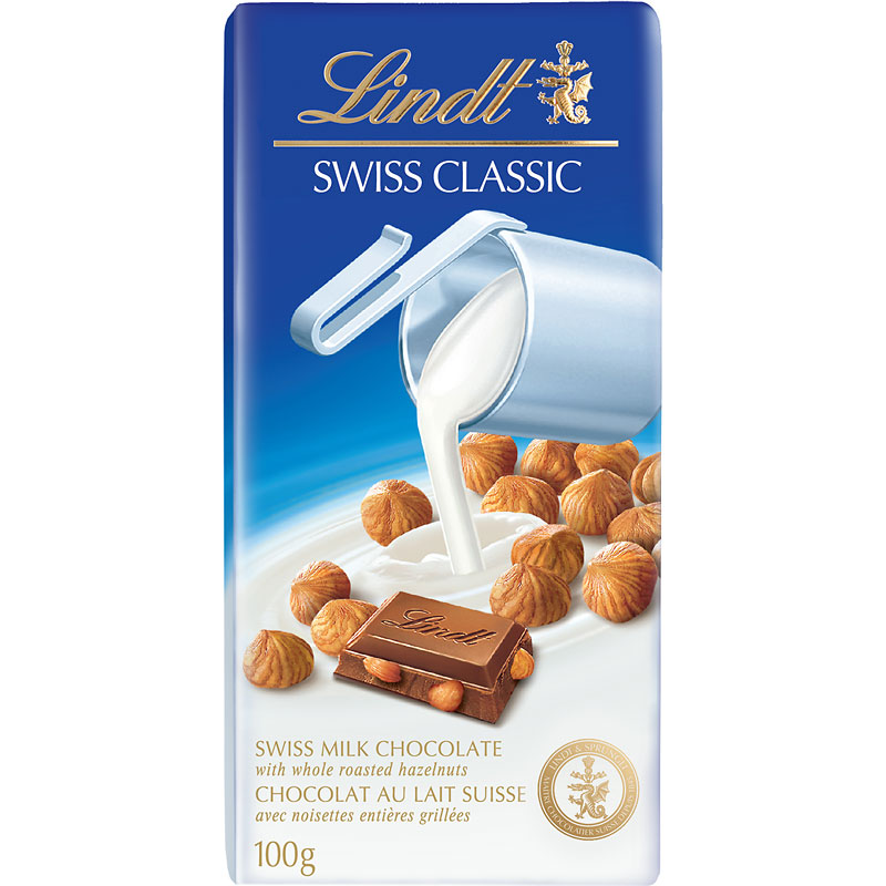 Lindt Swiss Classic Bar - Roasted Hazelnuts - 100g
