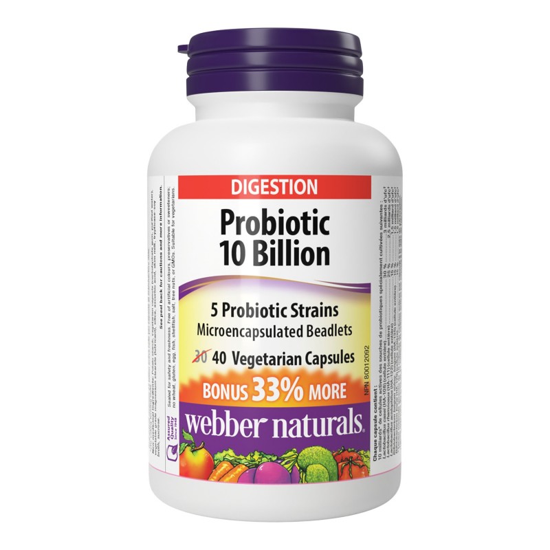 Webber Naturals Probiotic 10 Billion Vegetarian Capsules - 40s