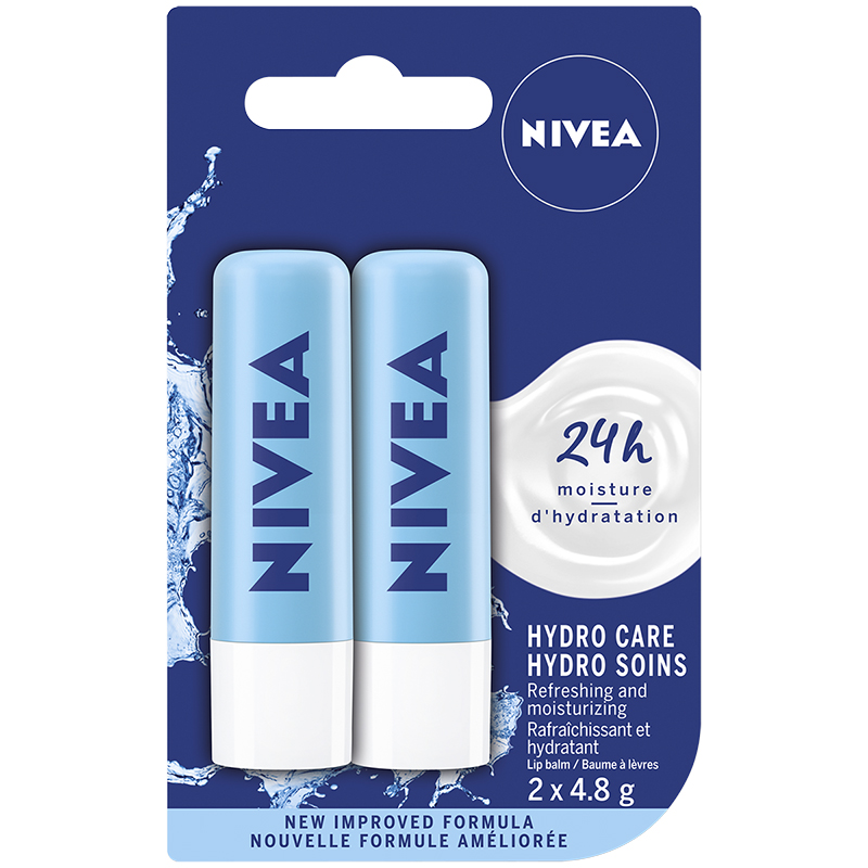 Nivea Hydro Care Duo Pack Lip Care - 2x4.8g