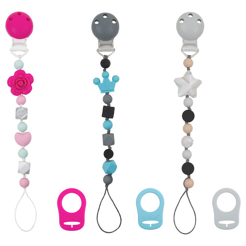 Kushies Silibeads Pacifier Clip - Assorted
