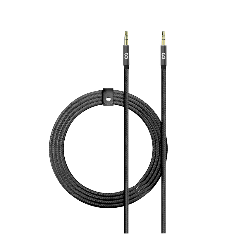 Logiix Piston Connect Braided Auxiliary Cable - Black - LGX12709