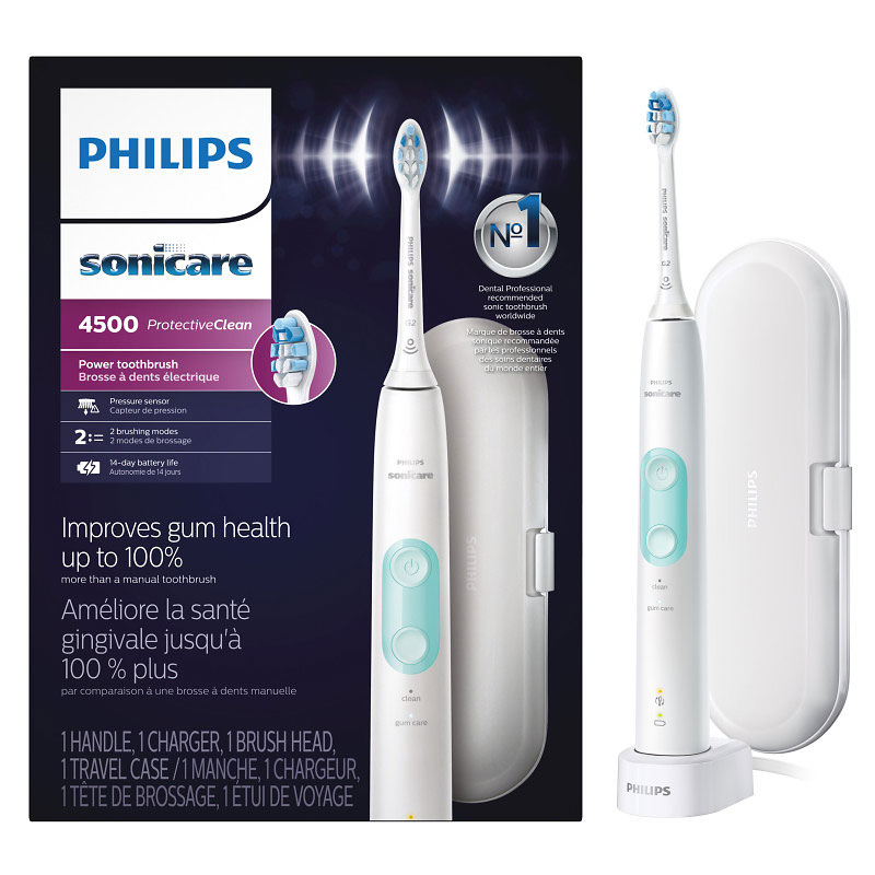 Philips Sonicare ProtectiveClean 4500 Electric Toothbrush - White/Mint - HX6827/11