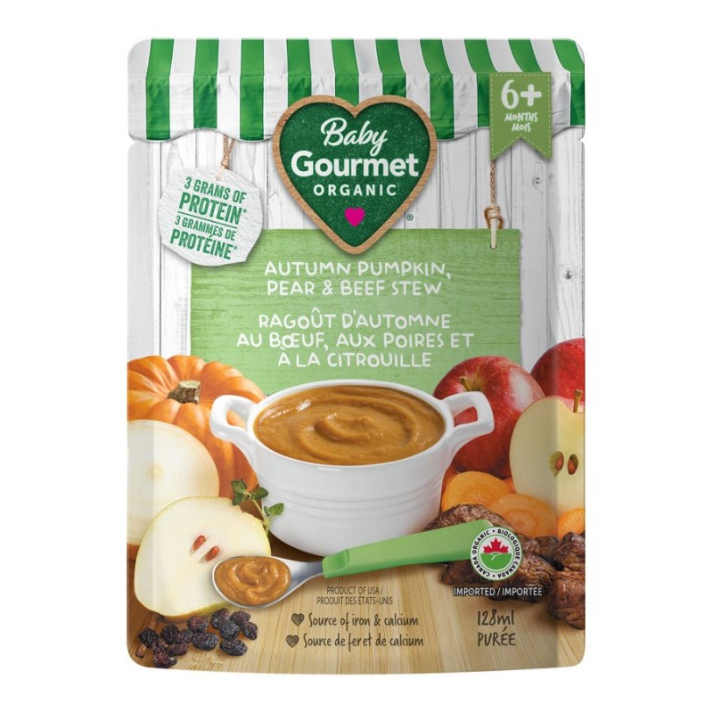 Baby Gourmet Baby Food - Pumpkin Pear & Beef - 128ml