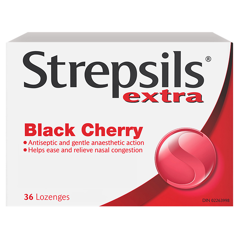Strepsils Extra Lozenges - Black Cherry - 36s