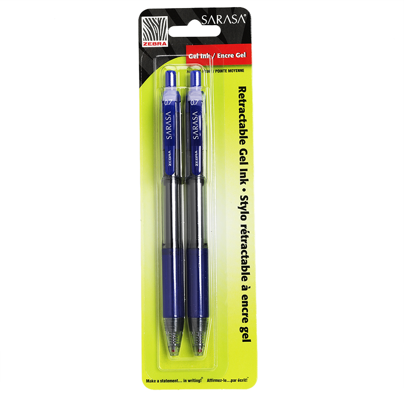 Sarasa Retractable Gel Pens - Blue - 2 pack