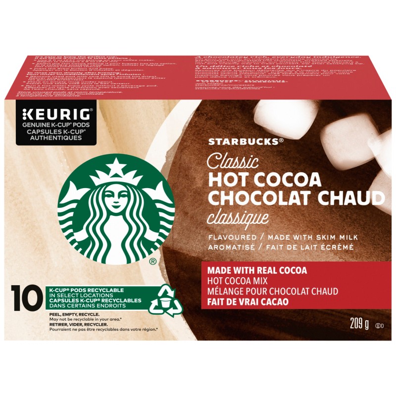 Starbucks Coffee K-Cup Pods - Classic Hot Cocoa - 10 pack