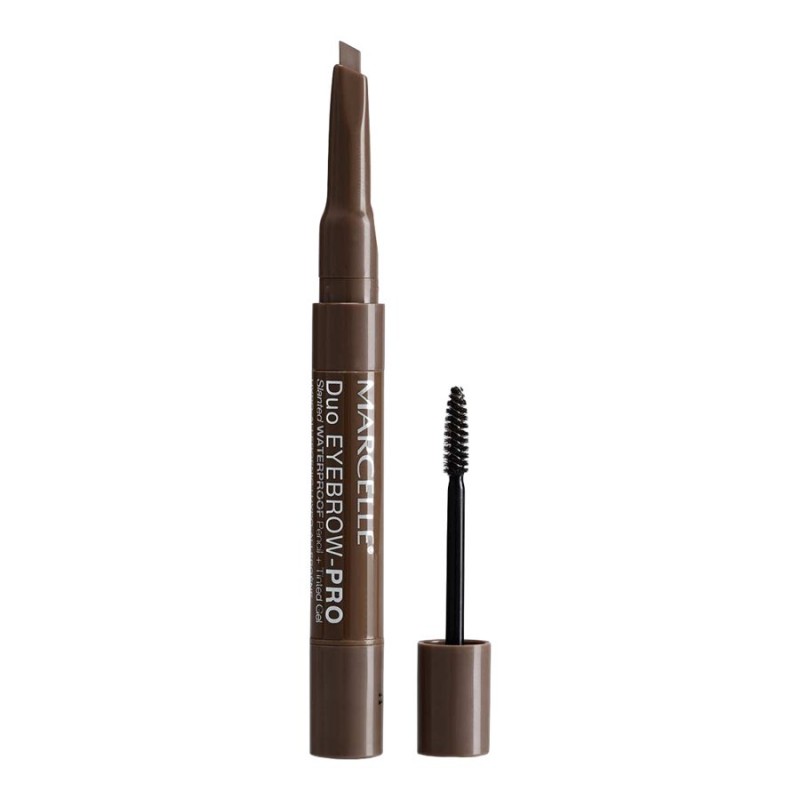Marcelle Duo Eyebrow-PRO Slanted Waterproof Pencil + Tinted Gel - Brunette