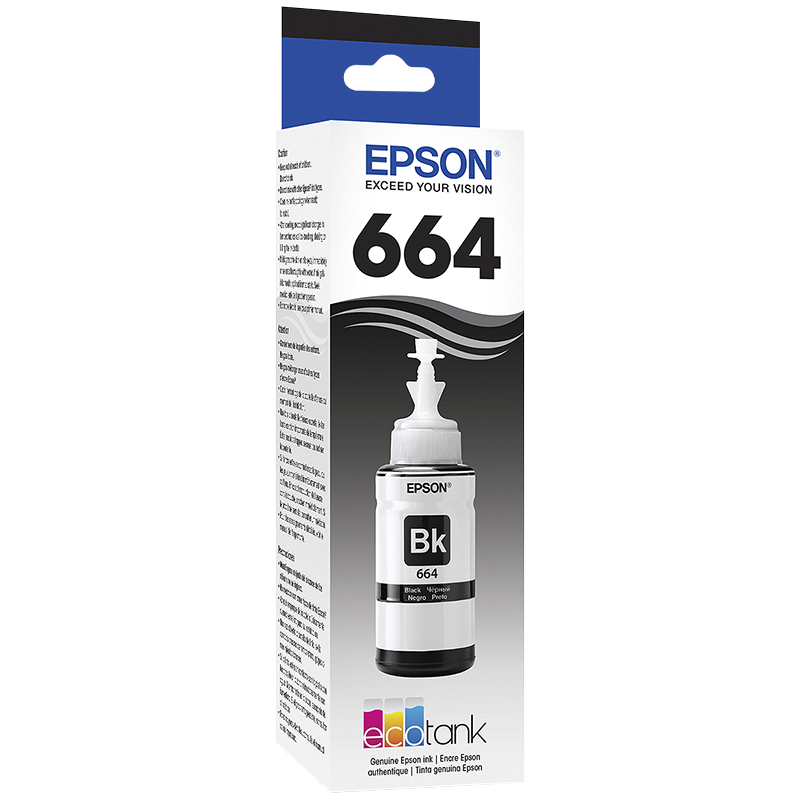Epson EcoTank Replacement Ink Bottle - Black - T664120