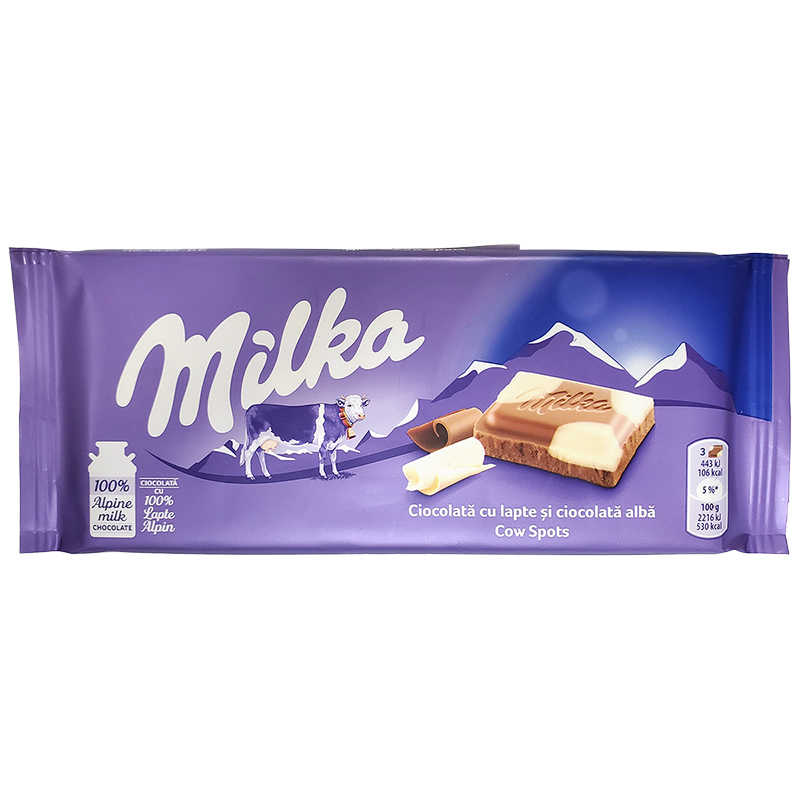 Milka Happy Cow Spots Chocolate Bar - 100g