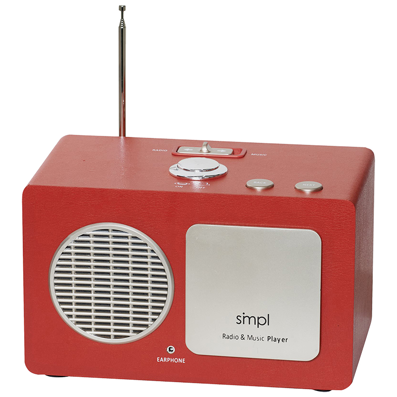 Simple music player with one button radio 