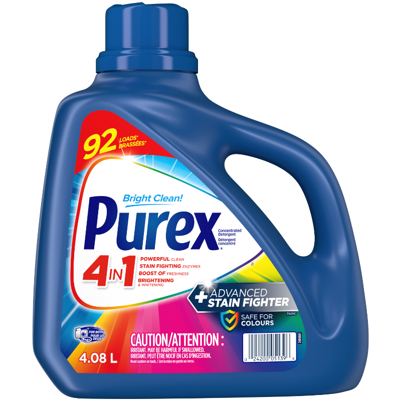 Purex Advanced Stain Fighter Liquid Laundry Detergent - 4.08L