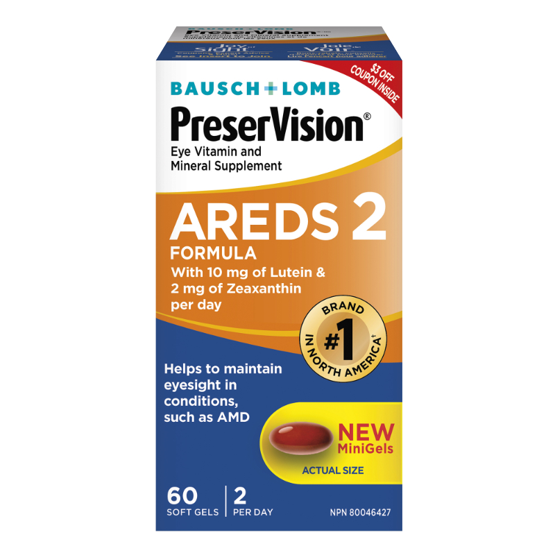 Bausch & Lomb PreserVision AREDS 2 Eye Vitamin and Mineral Supplement - 60s