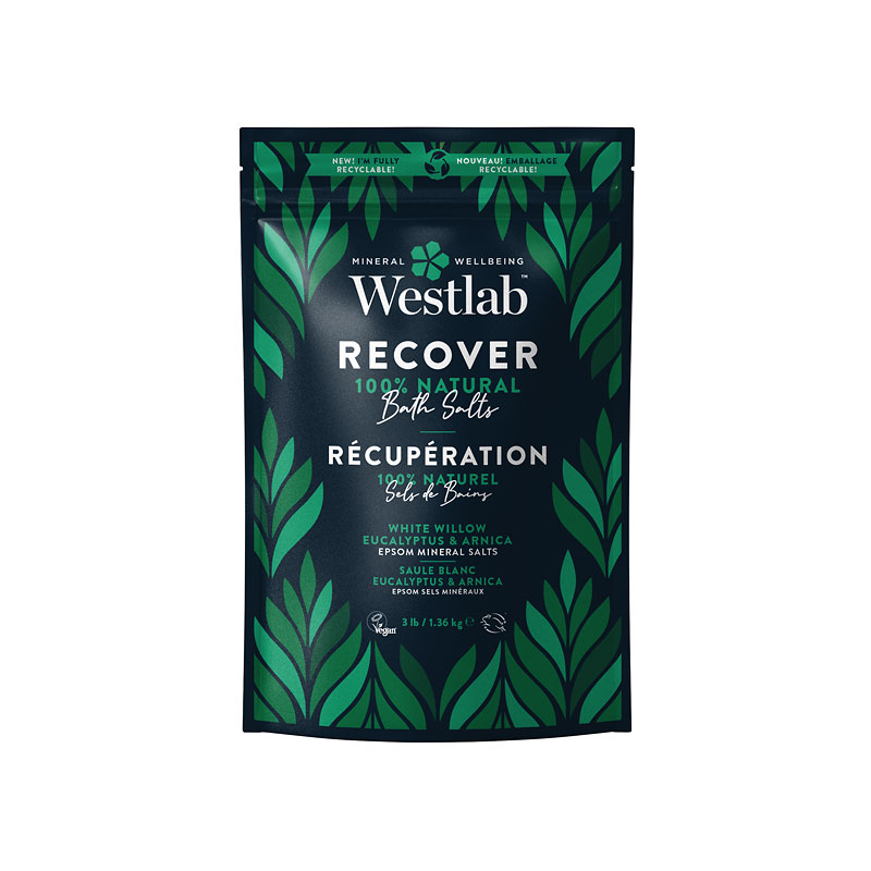 Westlab Epsom Bathing Salts Recover - White Willow & Eucalyptus - 1.36Kg