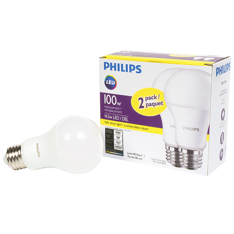 Philips Household A19 LED Bulb - Soft White - 100W