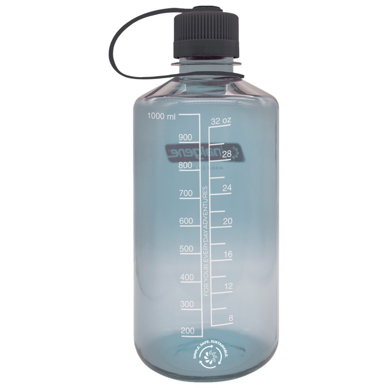 Nalgene Sustain Narrow Mouth Water Bottle - Grey - 1L
