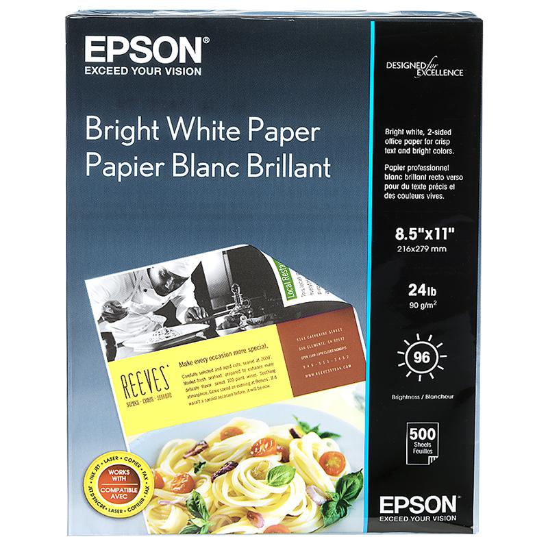 Epson Premium Bright White Paper - 8.5 x 11 - 500 Sheets - S041586