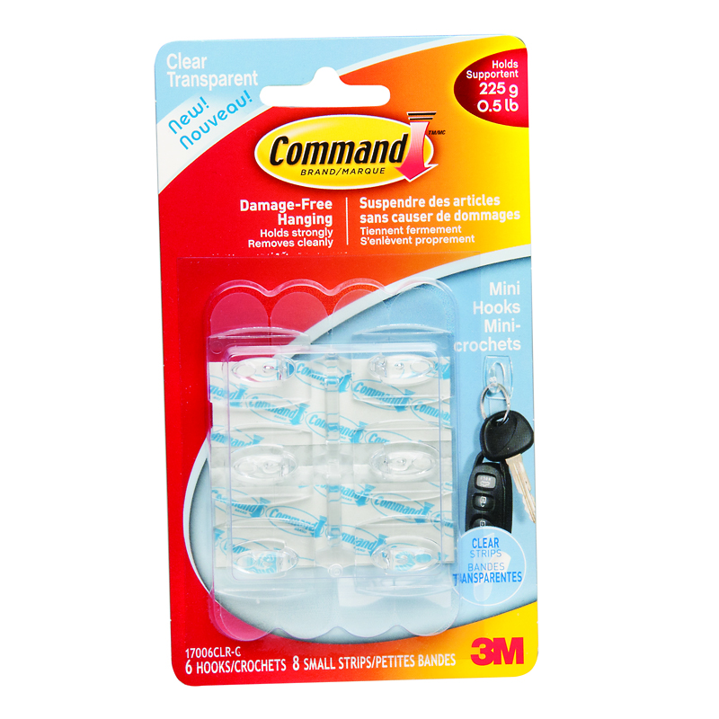 Command Assorted Replacement Mounting Strips - Clear - 16's