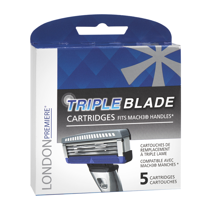 London Premiere Triple Blade Cartridges for Mach3 Handles - 3s