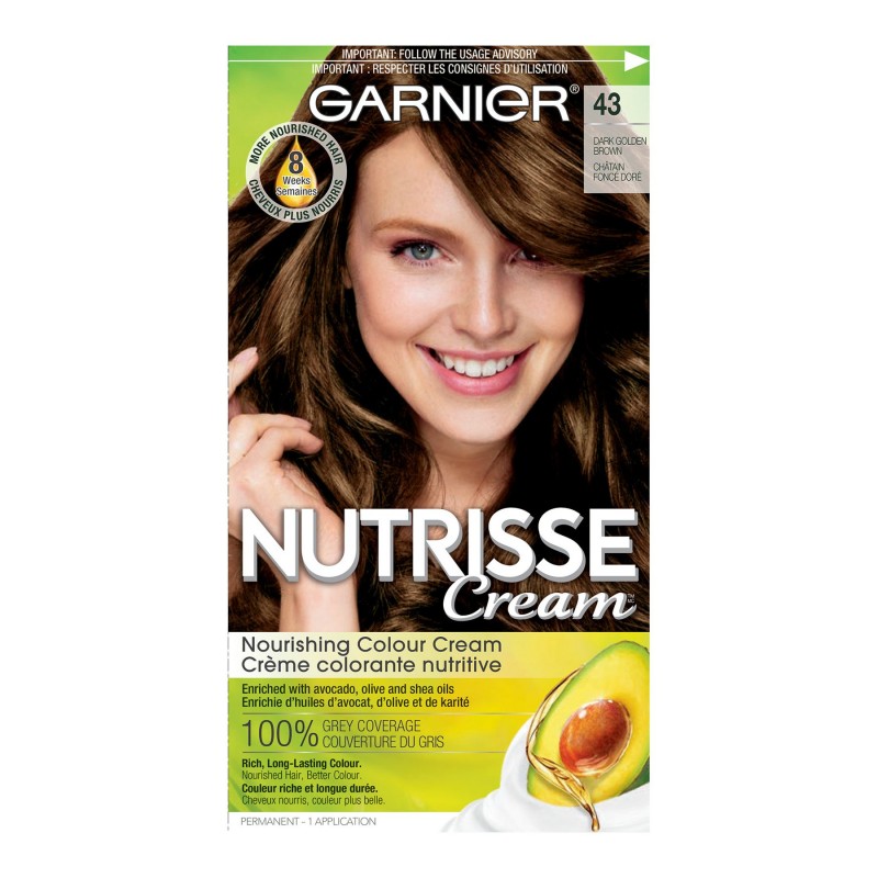 Garnier Nutrisse Cream Permanent Hair Colour - 43 Dark Golden Brown