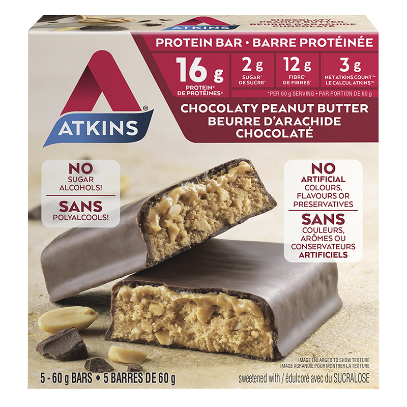 Atkins Protein Bar - Chocolaty Peanut Butter - 5 x 60g