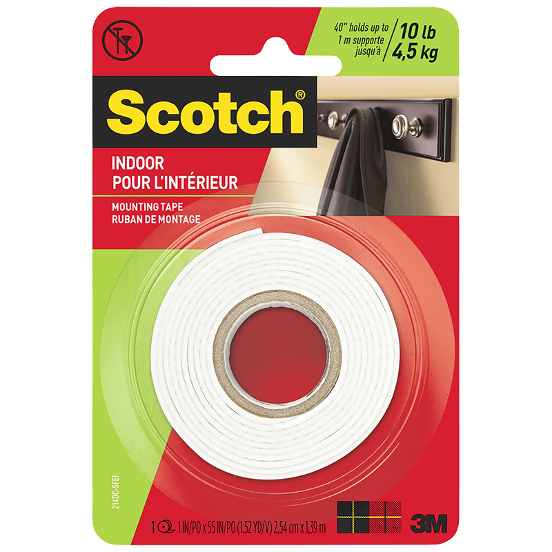 Scotch Indoor Mounting Tape - 1in x 55in