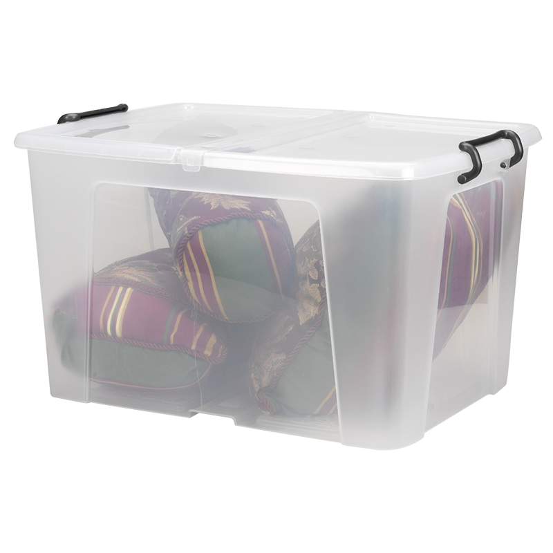 Strata Smart Storemaster Box with Folding Lid and Clip Handles - 65L