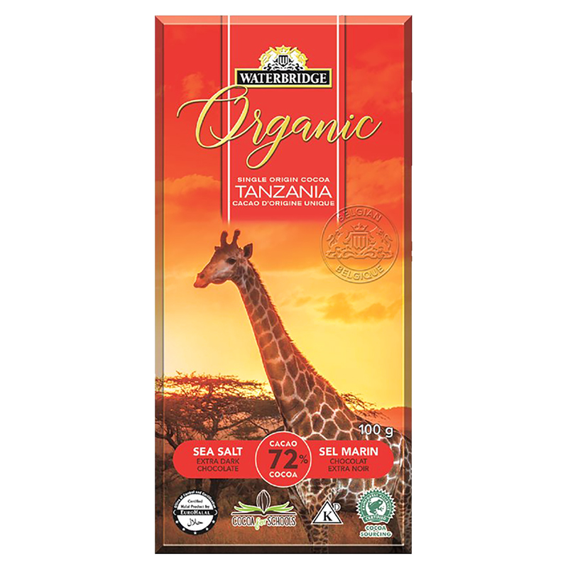 Waterbridge Organic - 72% Cocoa with Sea Salt - 100g