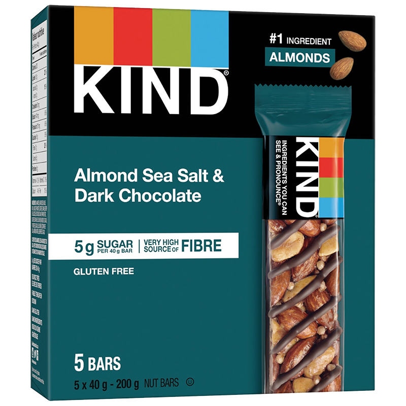 Kind Nut Bars - Almond Sea Salt & Dark Chocolate -5x40g
