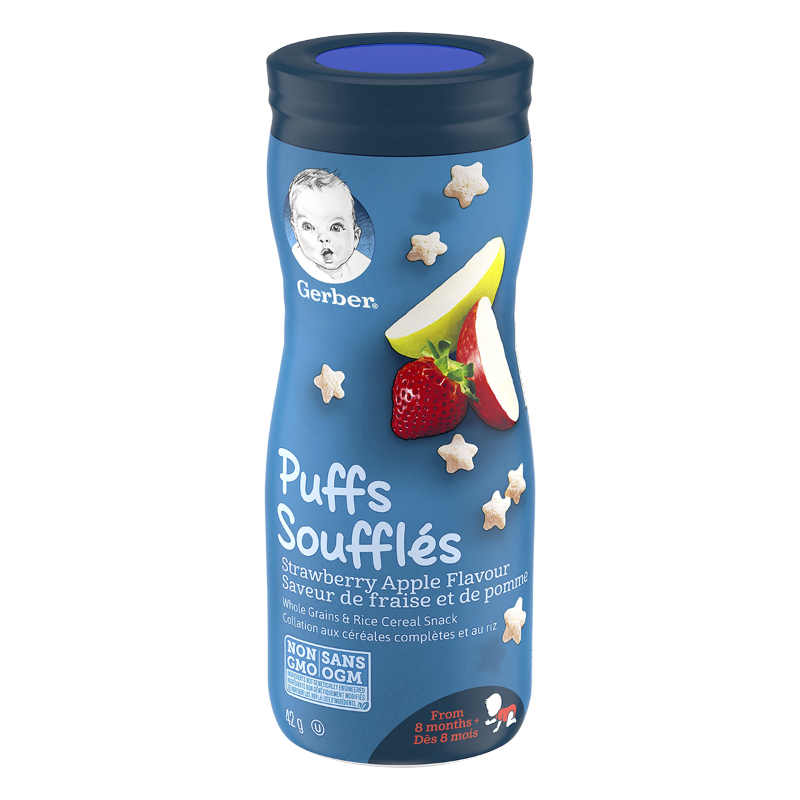 Gerber Toddler Snacks Puffs - Strawberry Apple - 42g | London Drugs