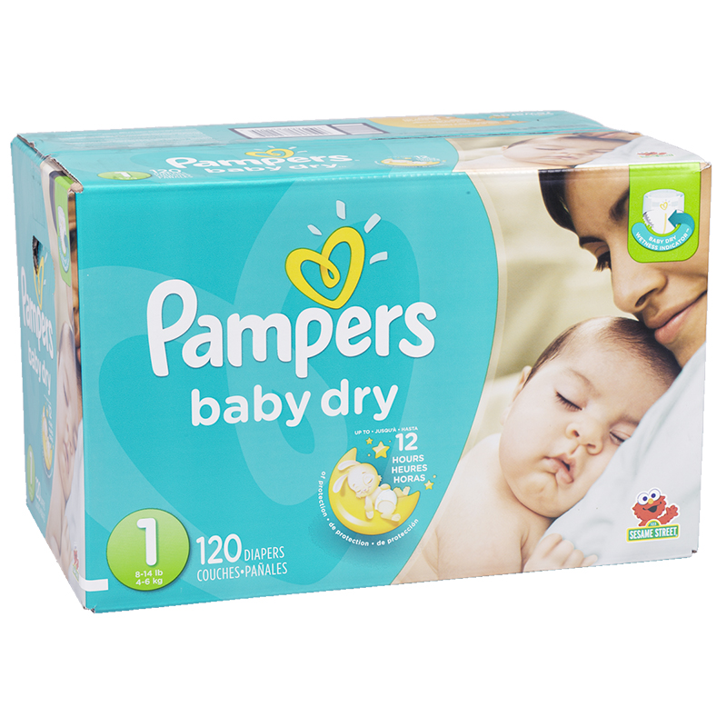 Pampers Baby Dry Diapers - Size 1 - 120's