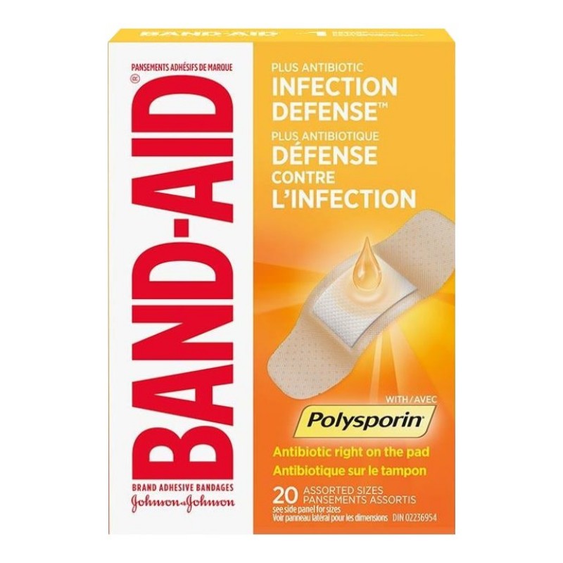 BAND-AID Infection Defense Bandages - 20's